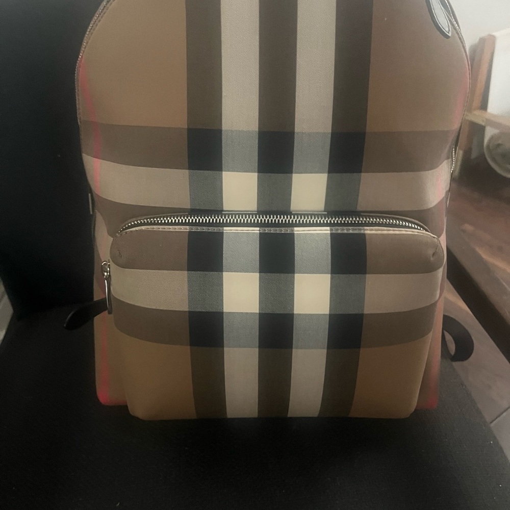 Burberry  Check Pattern backpack - Picture 14 of 15